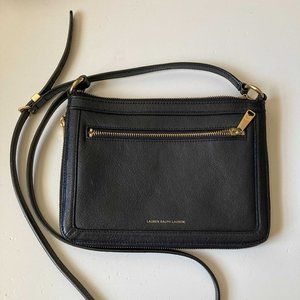 Lauren Ralph Lauren Black Leather Crossbody